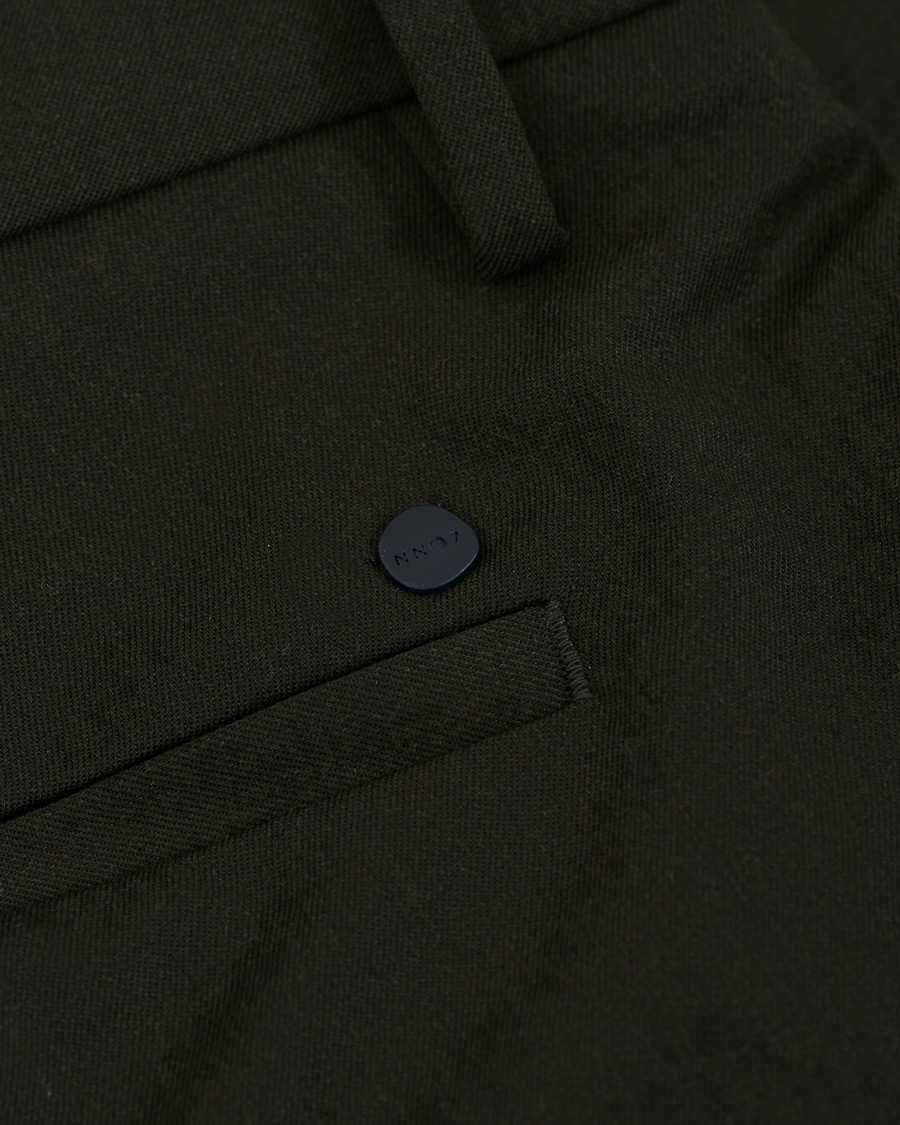 Homme | Pantalons | NN07 | Theo Regular Fit Wool Trousers Army Green