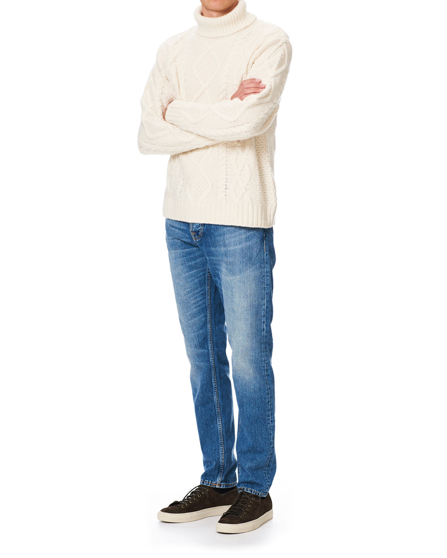 Homme | Pulls Et Tricots | Nudie Jeans | Didrik Braided Rollneck Dusty White