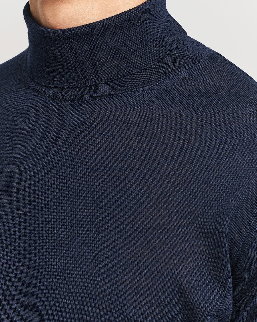 Homme | Pulls Et Tricots | Stenströms | Fine Merino Rollneck Navy