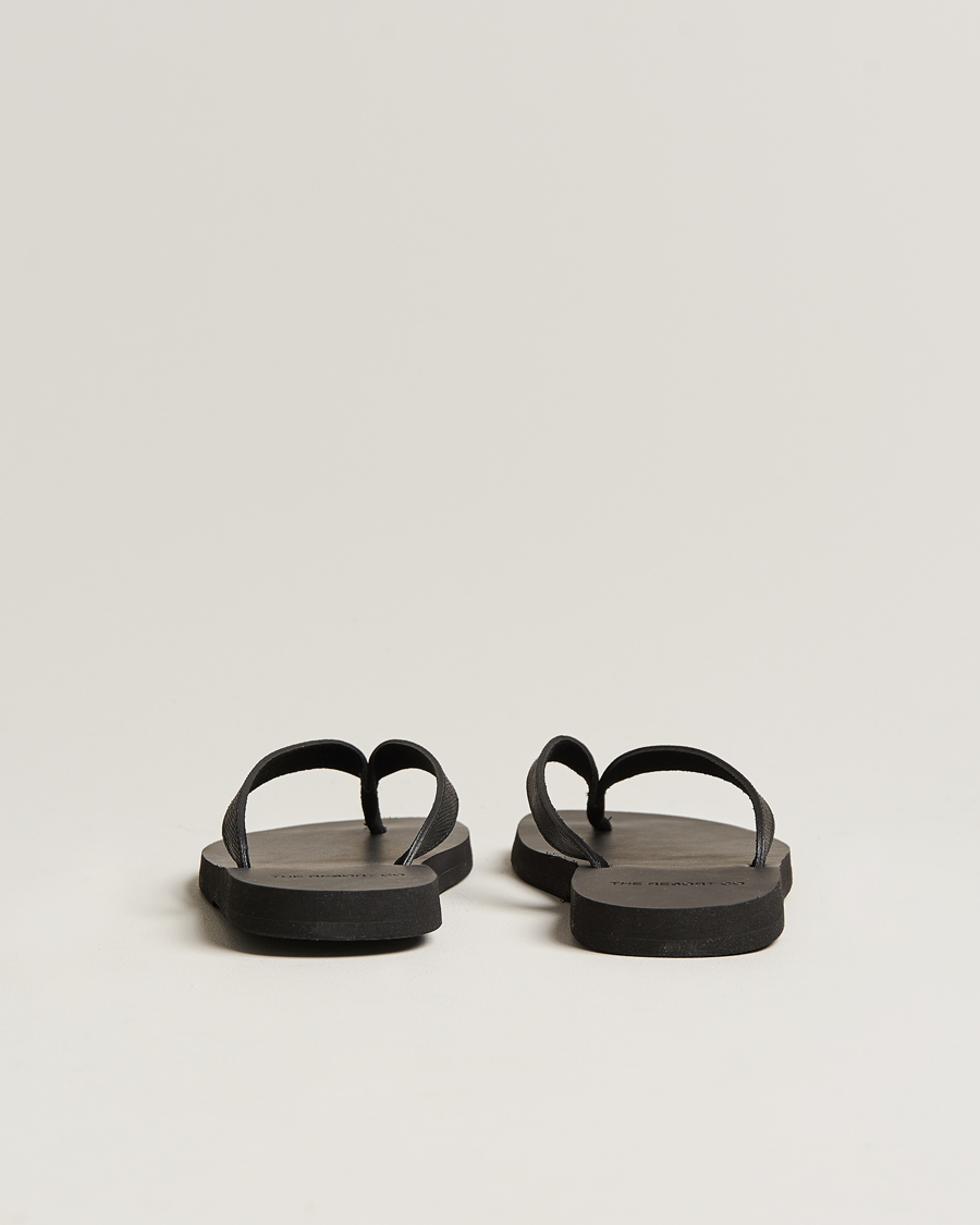 Homme | The Resort Co Saffiano Leather Flip-Flop Black | The Resort Co | Saffiano Leather Flip-Flop Black