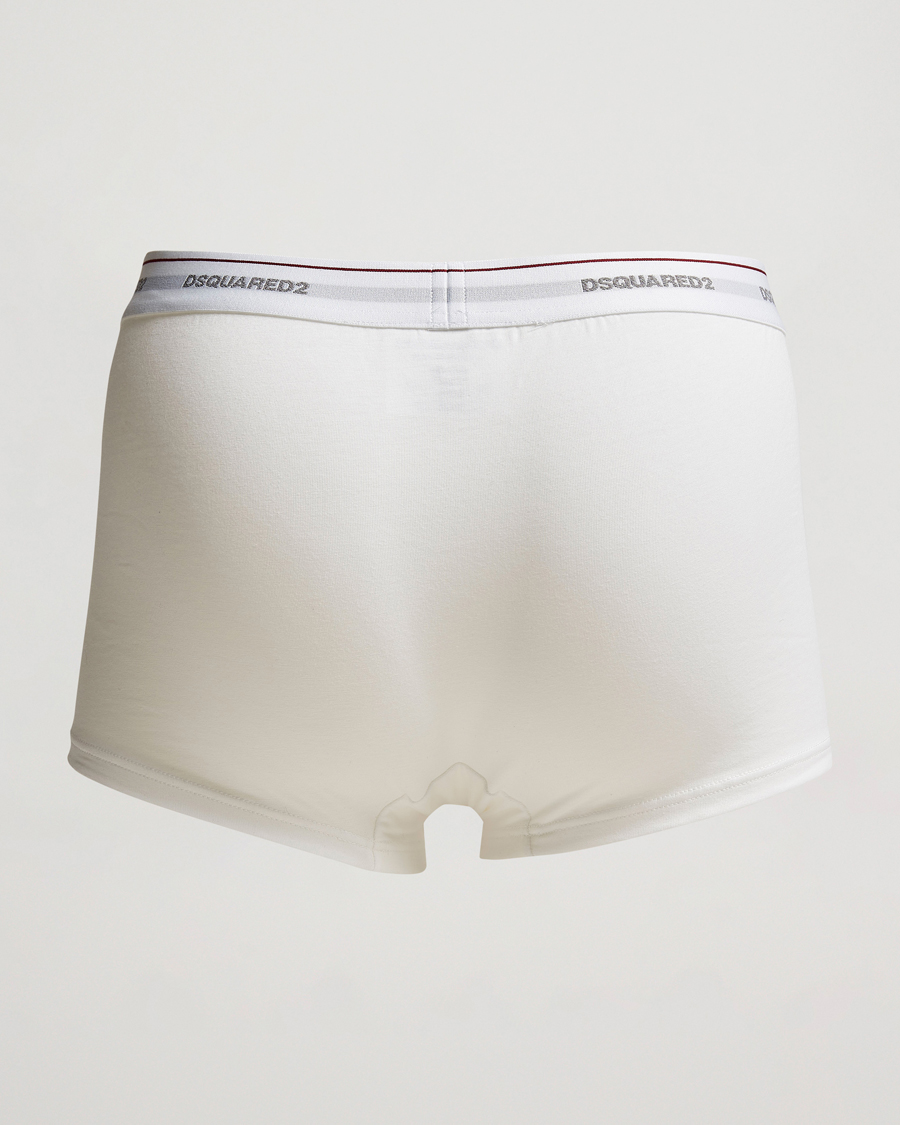 Homme | Maillot De Bains | Dsquared2 | 3-Pack Cotton Stretch Trunk White