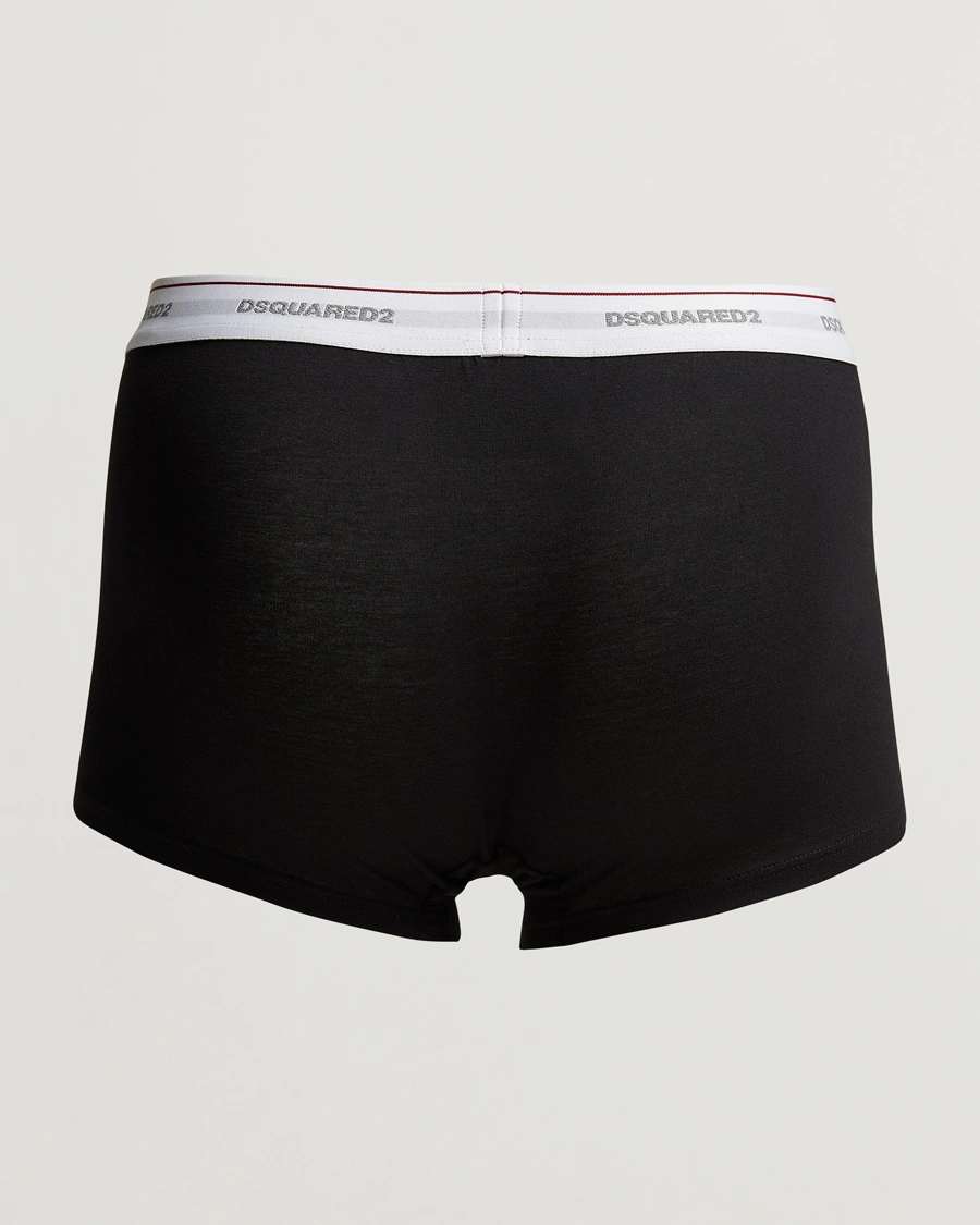 Homme | Boxers | Dsquared2 | 3-Pack Cotton Stretch Trunk Black