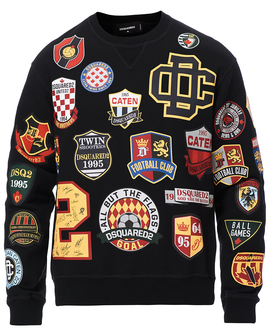 Homme | Pulls Et Tricots | Dsquared2 | Cool Fit Patch Work Sweatshirt Black