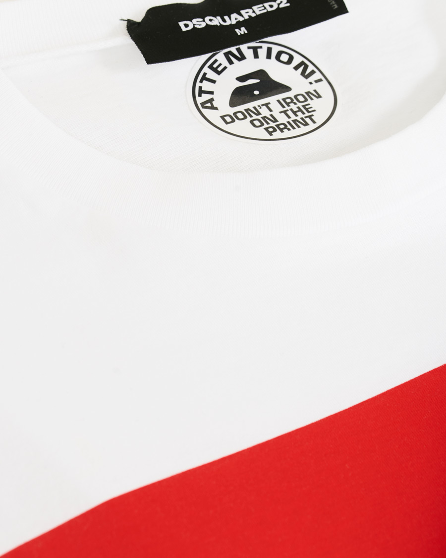 Homme | T-shirts | Dsquared2 | Cool Fit Box Print Logo Crew Neck Tee White