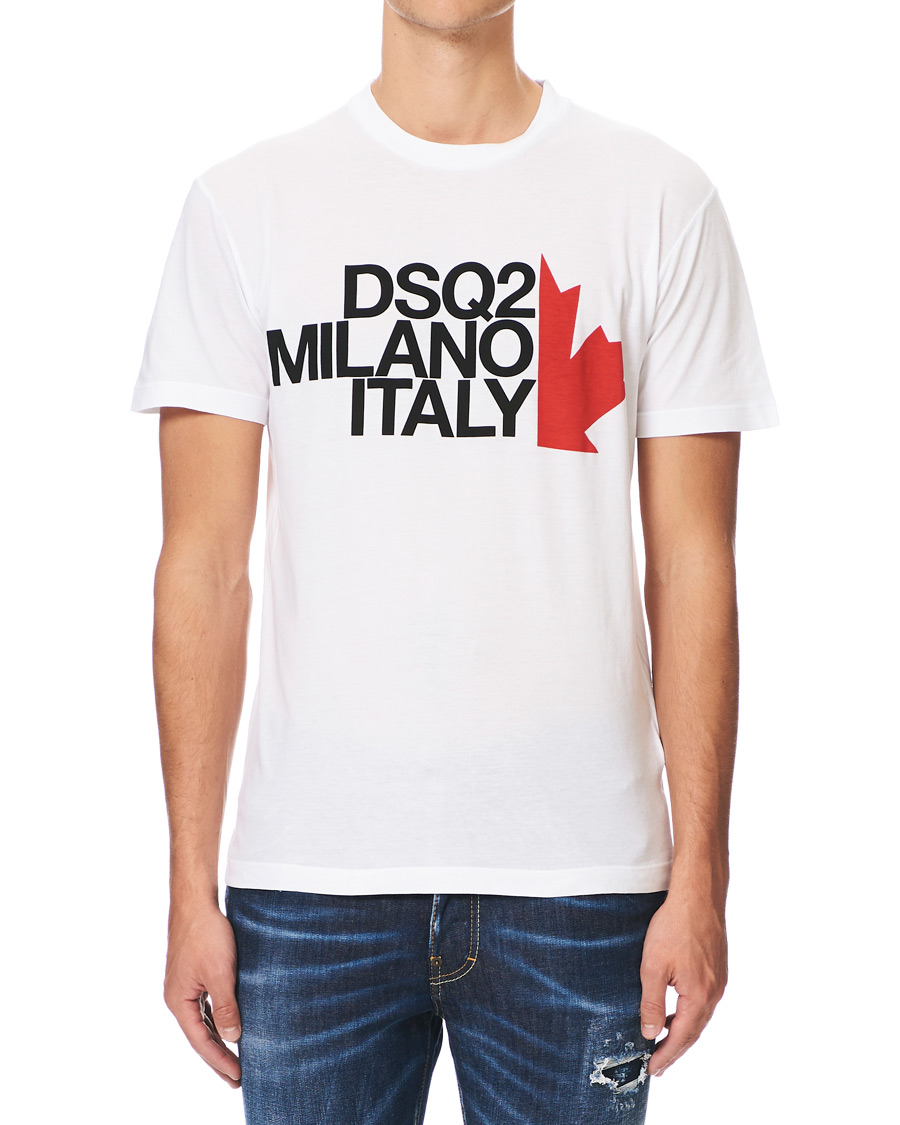 Homme | T-shirts | Dsquared2 | Cool Fit Logo Crew Neck Tee White