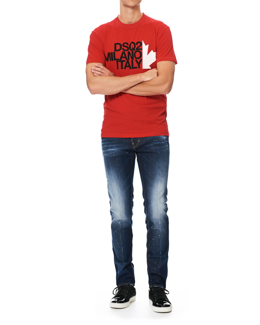 Homme | T-shirts | Dsquared2 | Cool Fit Logo Crew Neck Tee Red