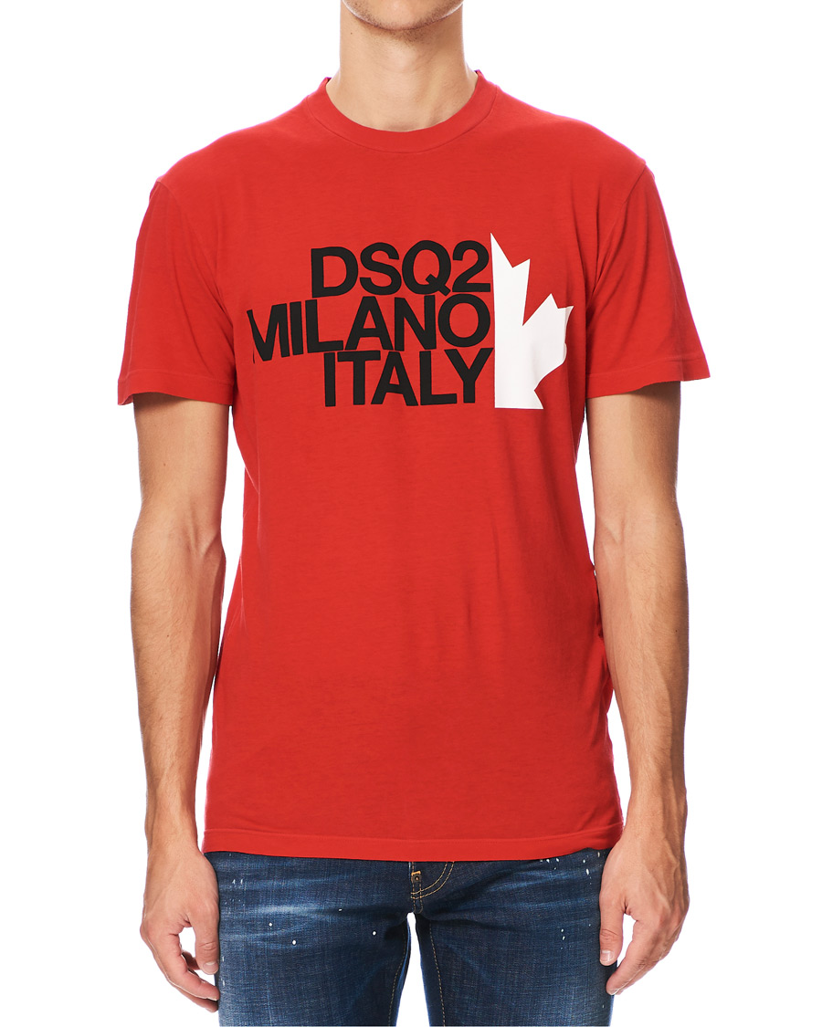 Homme | T-shirts | Dsquared2 | Cool Fit Logo Crew Neck Tee Red