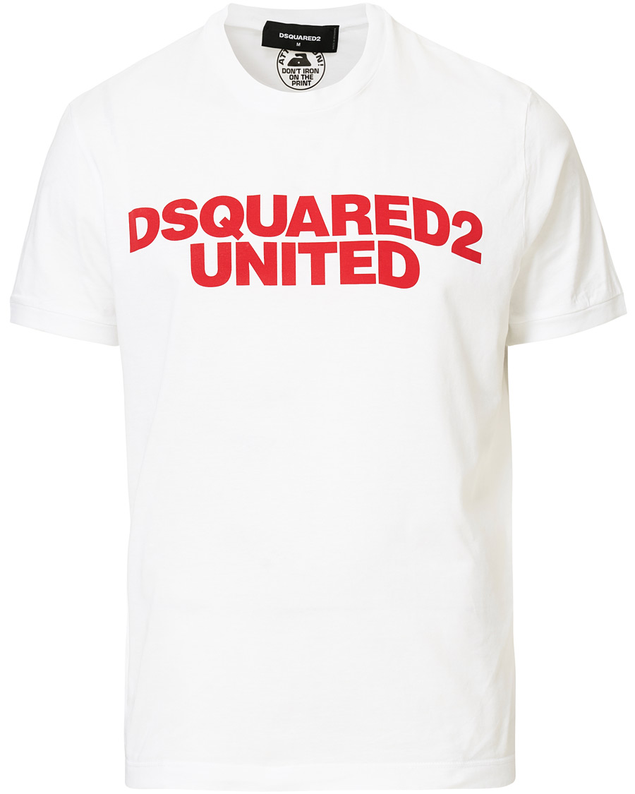 Homme | T-shirts | Dsquared2 | Slouch Fit Logo Crew Neck Tee White