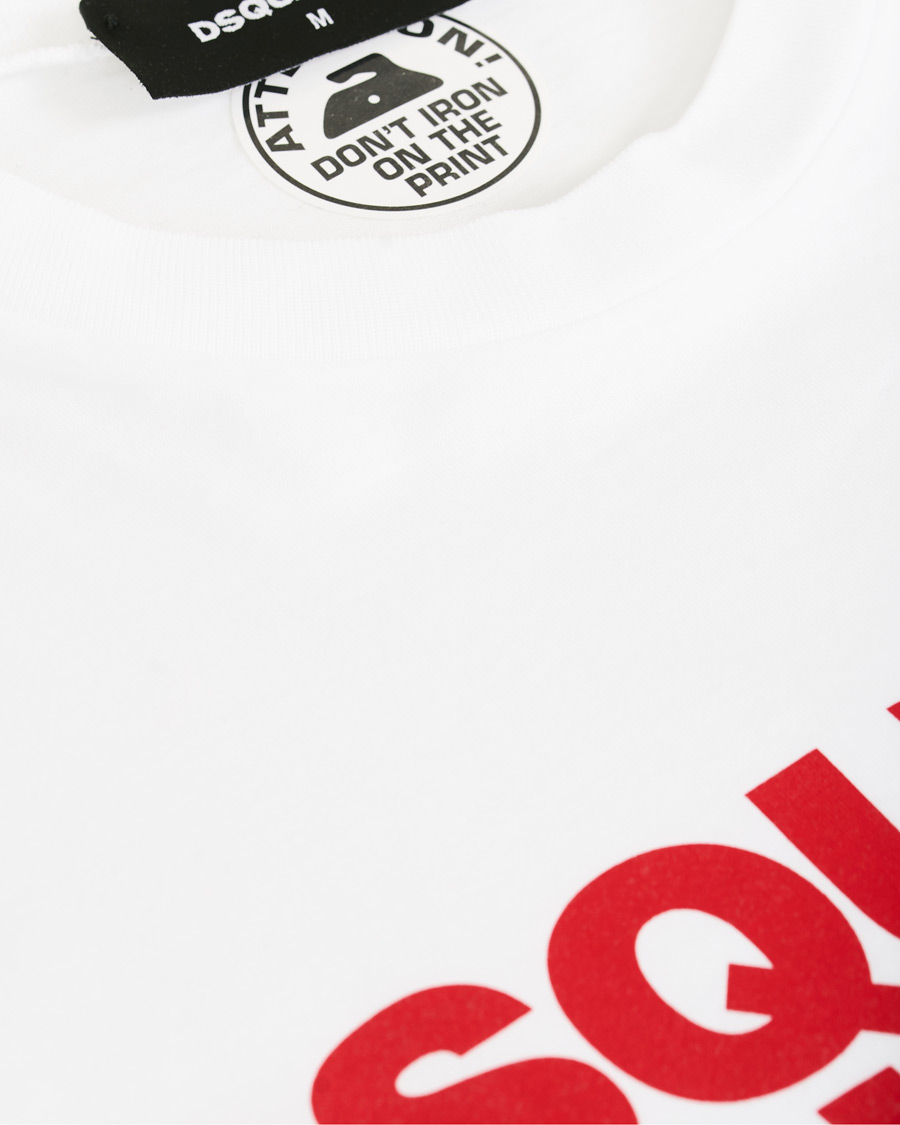 Homme | T-shirts | Dsquared2 | Slouch Fit Logo Crew Neck Tee White