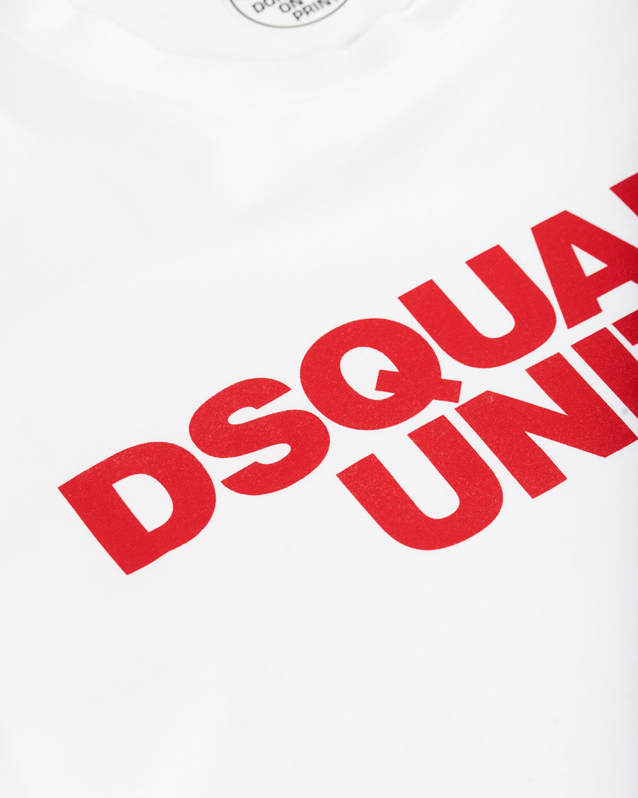 Homme | T-shirts | Dsquared2 | Slouch Fit Logo Crew Neck Tee White