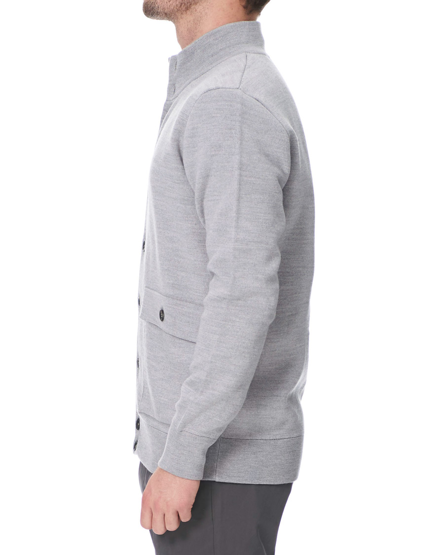 Homme | Pulls Et Tricots | 14 Savile Row | Silk/Cashmere/Wool Cardigan Pale Grey