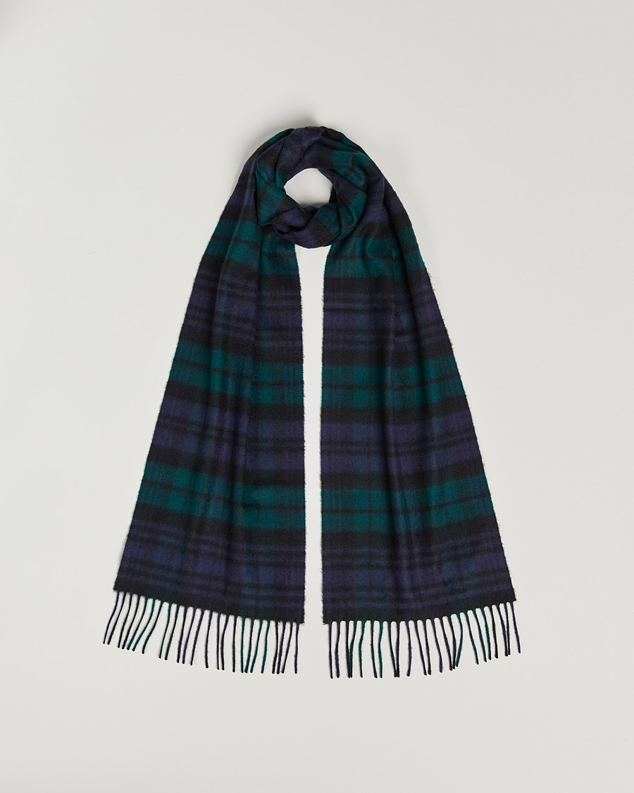 Homme | Johnstons of Elgin Cashmere Scarf Black Watch | Johnstons of Elgin | Cashmere Scarf Black Watch