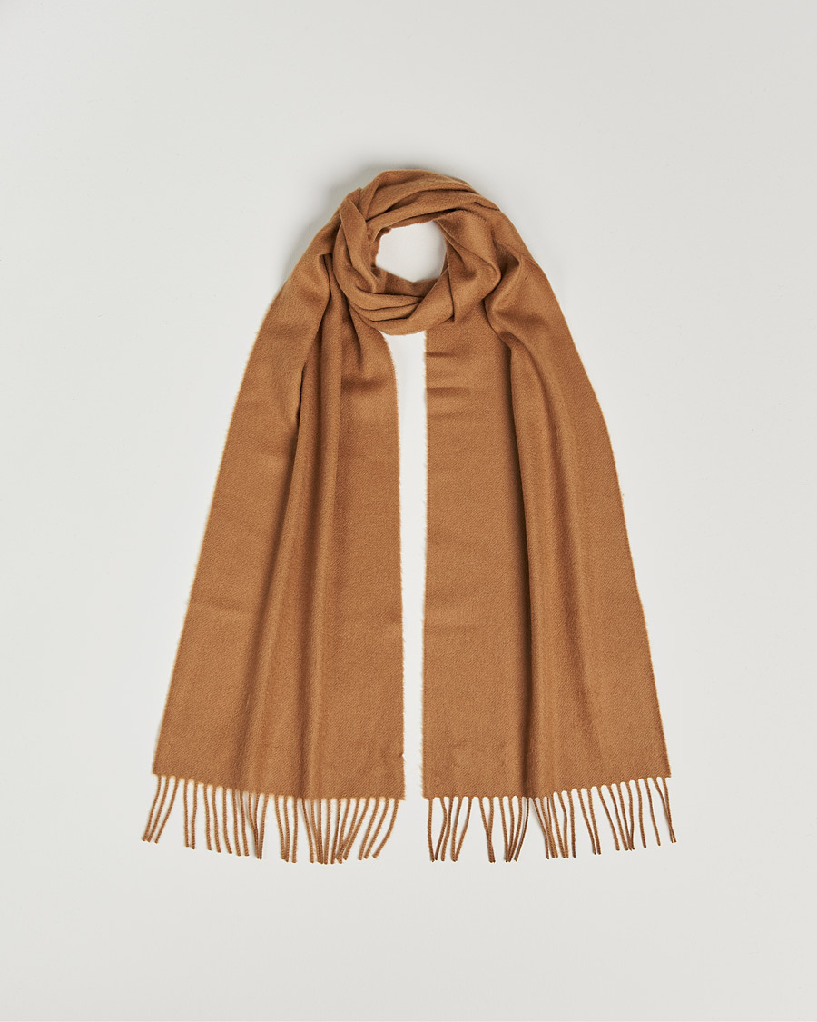 Homme | Johnstons of Elgin Cashmere Scarf Camel | Johnstons of Elgin | Cashmere Scarf Camel