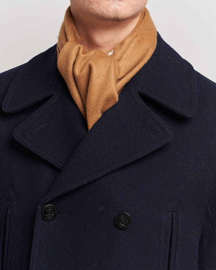 Homme | Johnstons of Elgin Cashmere Scarf Camel | Johnstons of Elgin | Cashmere Scarf Camel