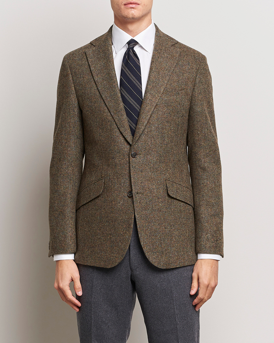 Homme | Blazers | Walker Slater | Edward Wool Donegal Blazer Moss Green