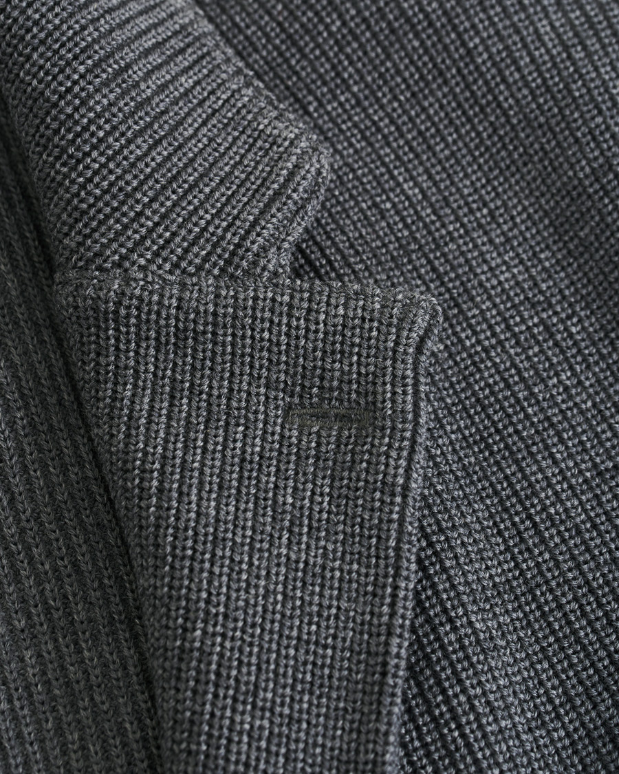 Homme | Blazers | Lardini | Knitted Wool Blazer Grey