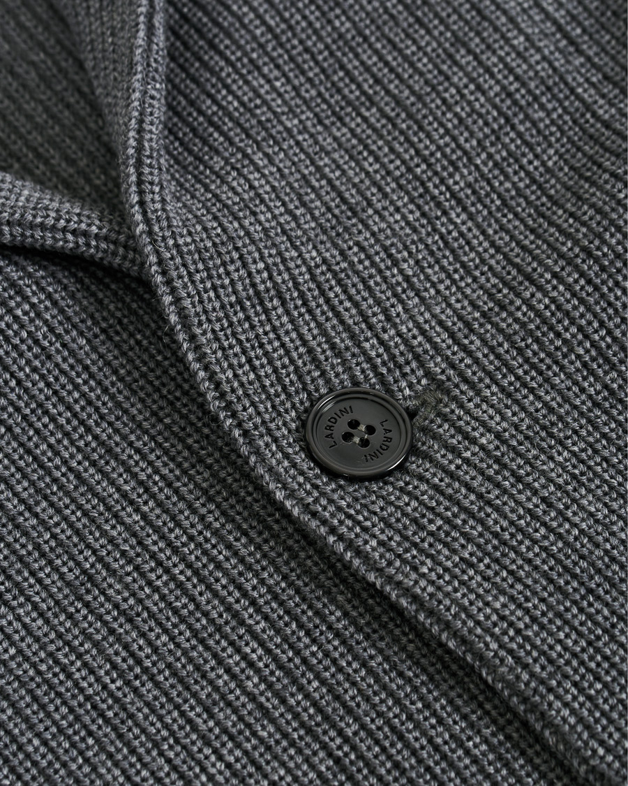 Homme | Blazers | Lardini | Knitted Wool Blazer Grey