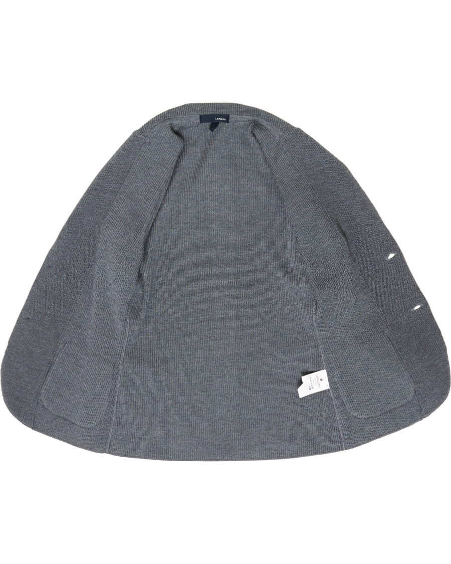 Homme | Blazers | Lardini | Knitted Wool Blazer Grey