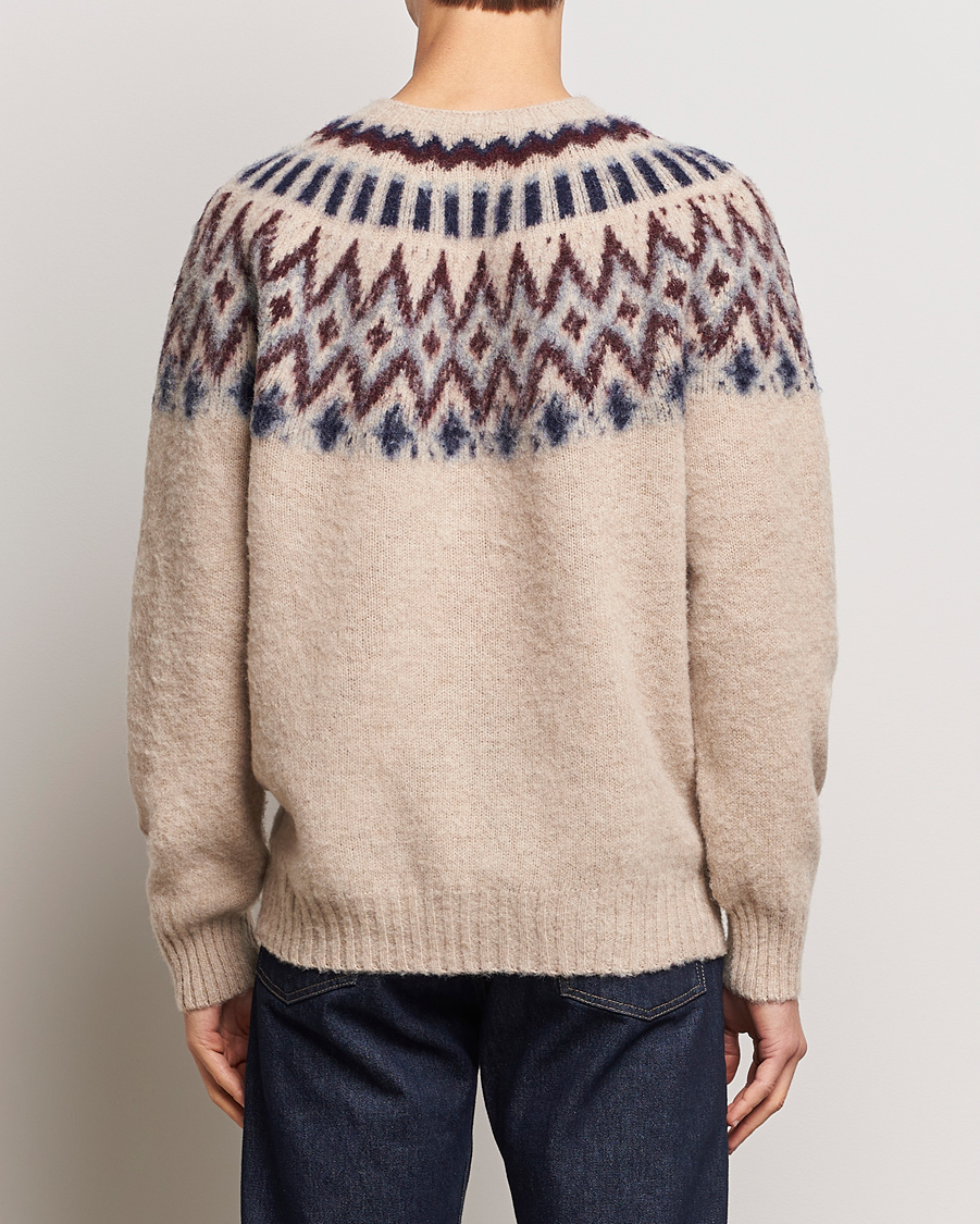 Homme | Pulls Et Tricots | Howlin' | Brushed Wool Fair Isle Crew Sweater Biscuit