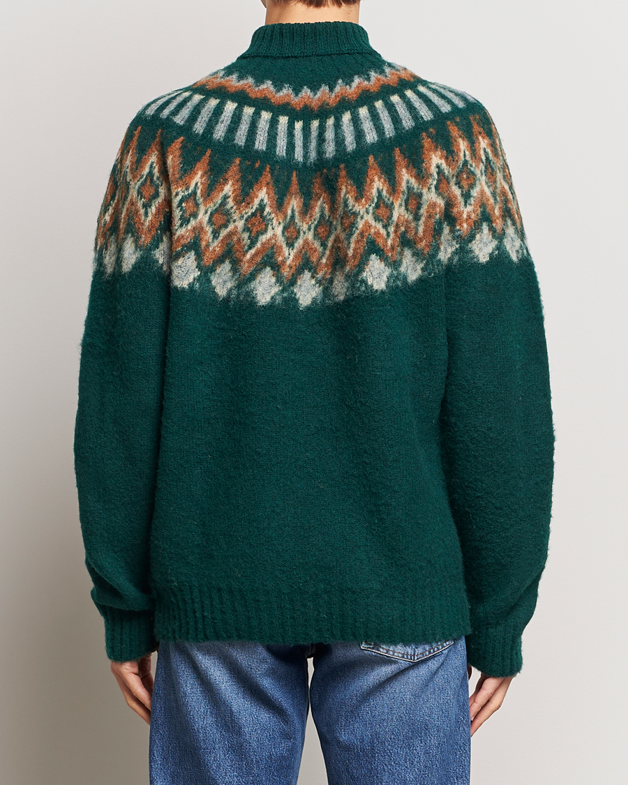 Homme | Pulls Et Tricots | Howlin' | Brushed Wool Fair Isle Roll Neck Forest
