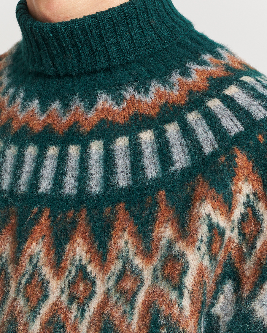 Homme | Pulls Et Tricots | Howlin' | Brushed Wool Fair Isle Roll Neck Forest