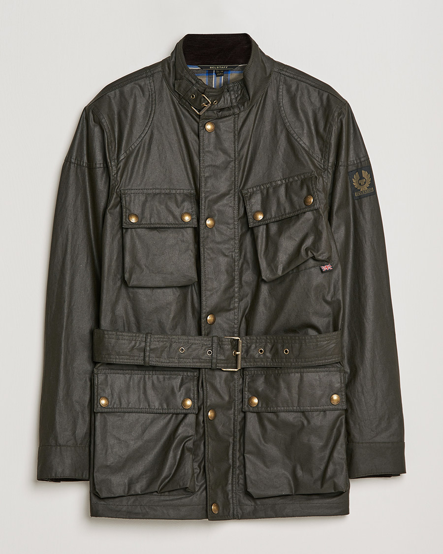 Belstaff Trialmaster Waxed Jacket Faded Olive - Acheter Belstaff