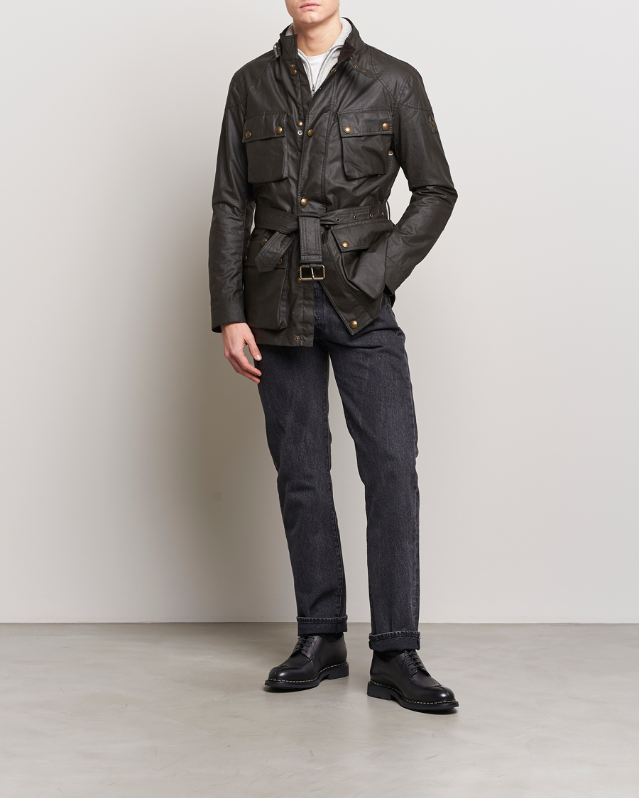 Homme | Manteaux Et Vestes | Belstaff | Trialmaster Waxed Jacket Faded Olive