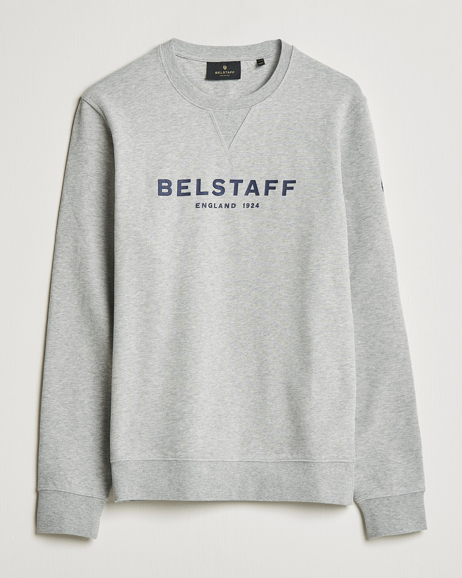 Homme | Pulls Et Tricots | Belstaff | 1924 Crew Neck Logo Sweat Grey Melange