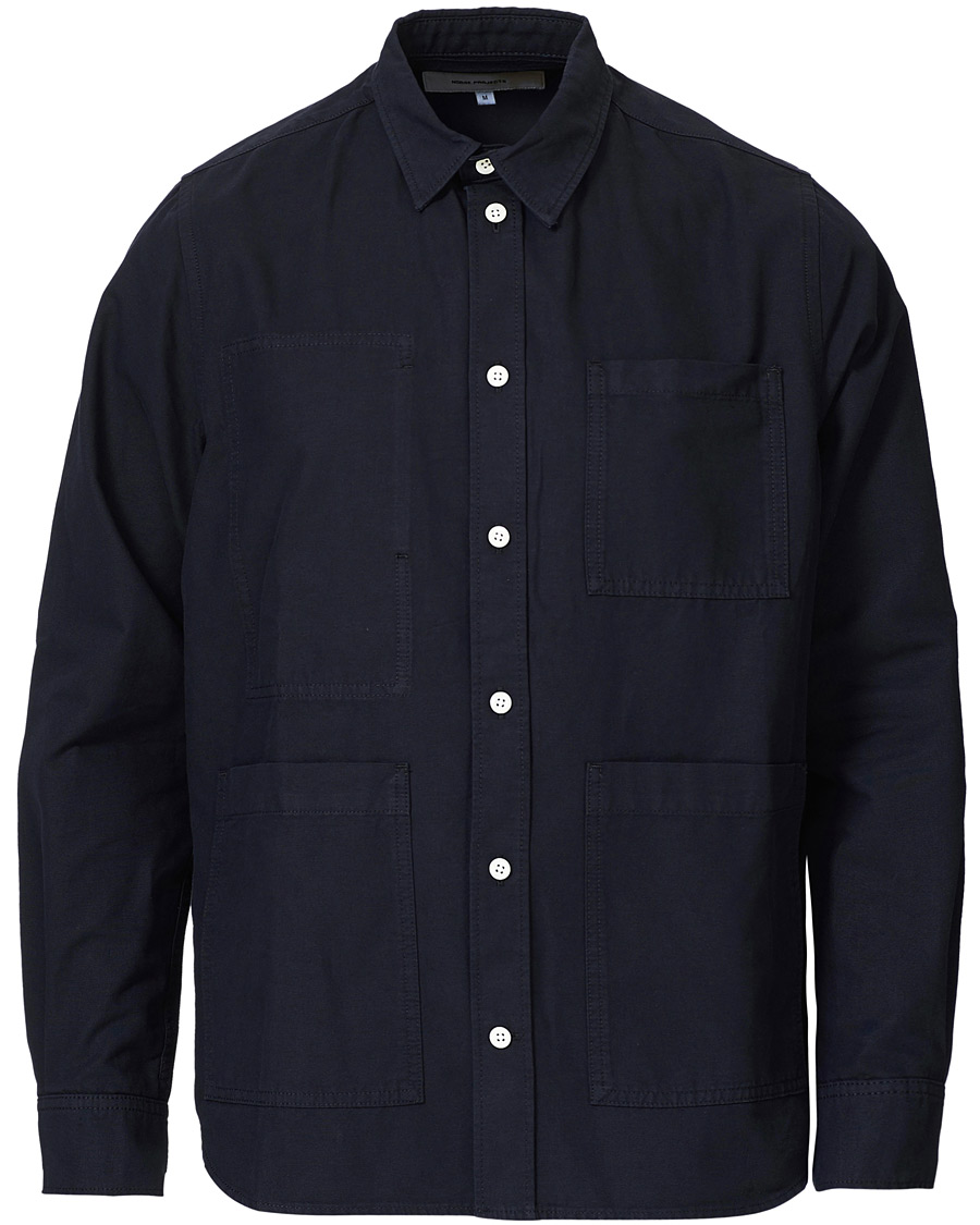 Homme | Chemises | Norse Projects | Thorsten Canvas Overshirt Dark Navy