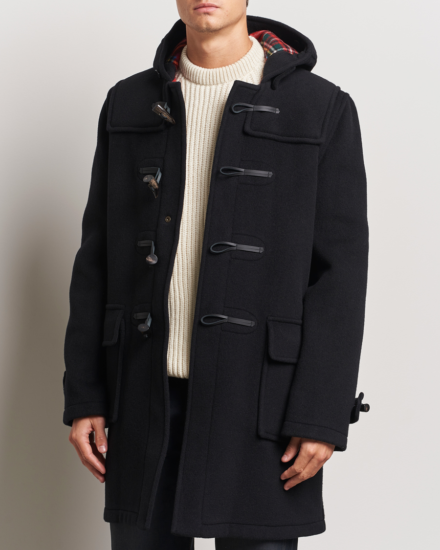 Homme | Manteaux Et Vestes | Gloverall | Morris Duffle Coat Black/Royal Stewart
