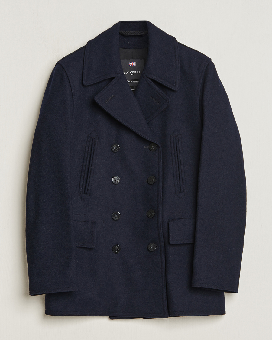Homme | Manteaux Et Vestes | Gloverall | Churchill Reefer Peacoat Navy