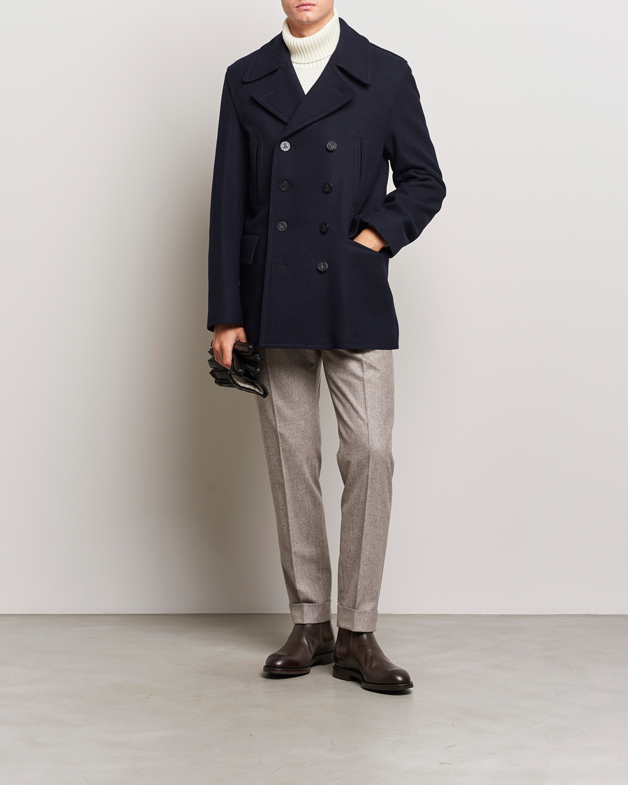 Homme | Manteaux Et Vestes | Gloverall | Churchill Reefer Peacoat Navy