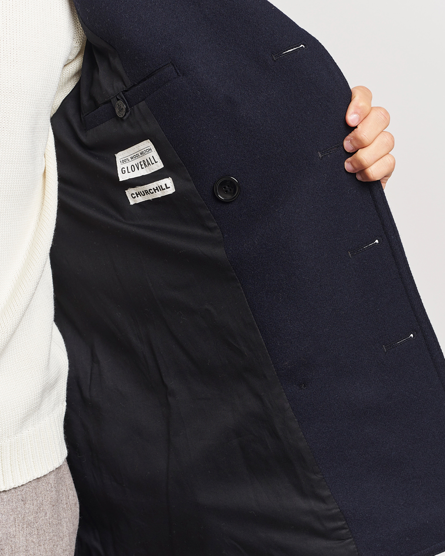 Homme | Manteaux Et Vestes | Gloverall | Churchill Reefer Peacoat Navy