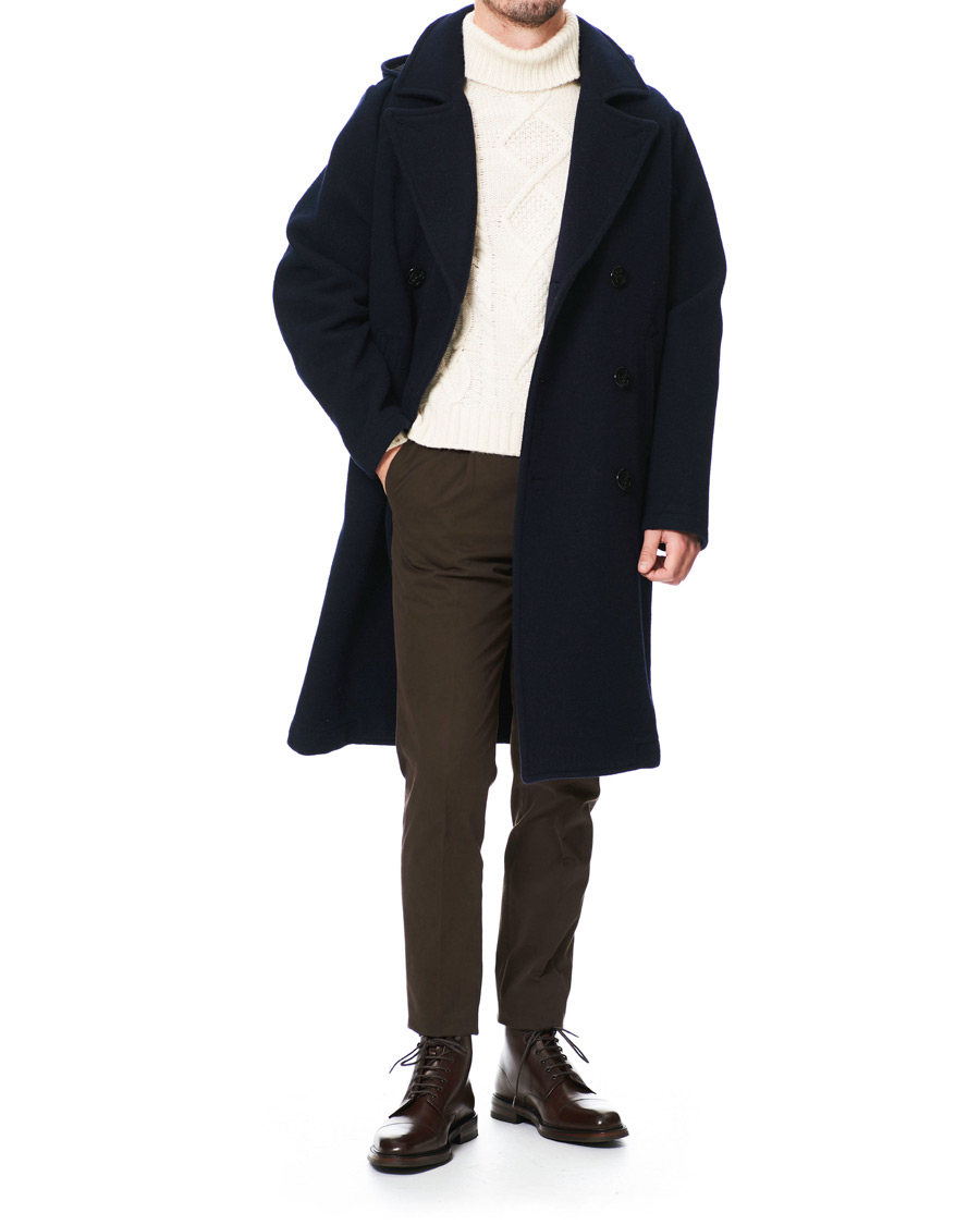 Homme | Manteaux Et Vestes | Gloverall | Shakelton Long Peacoat Navy