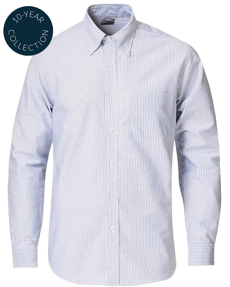 Homme | Chemises | Brooks Brothers | Regent Fit Supima Cotton Oxford Shirt White/Blue