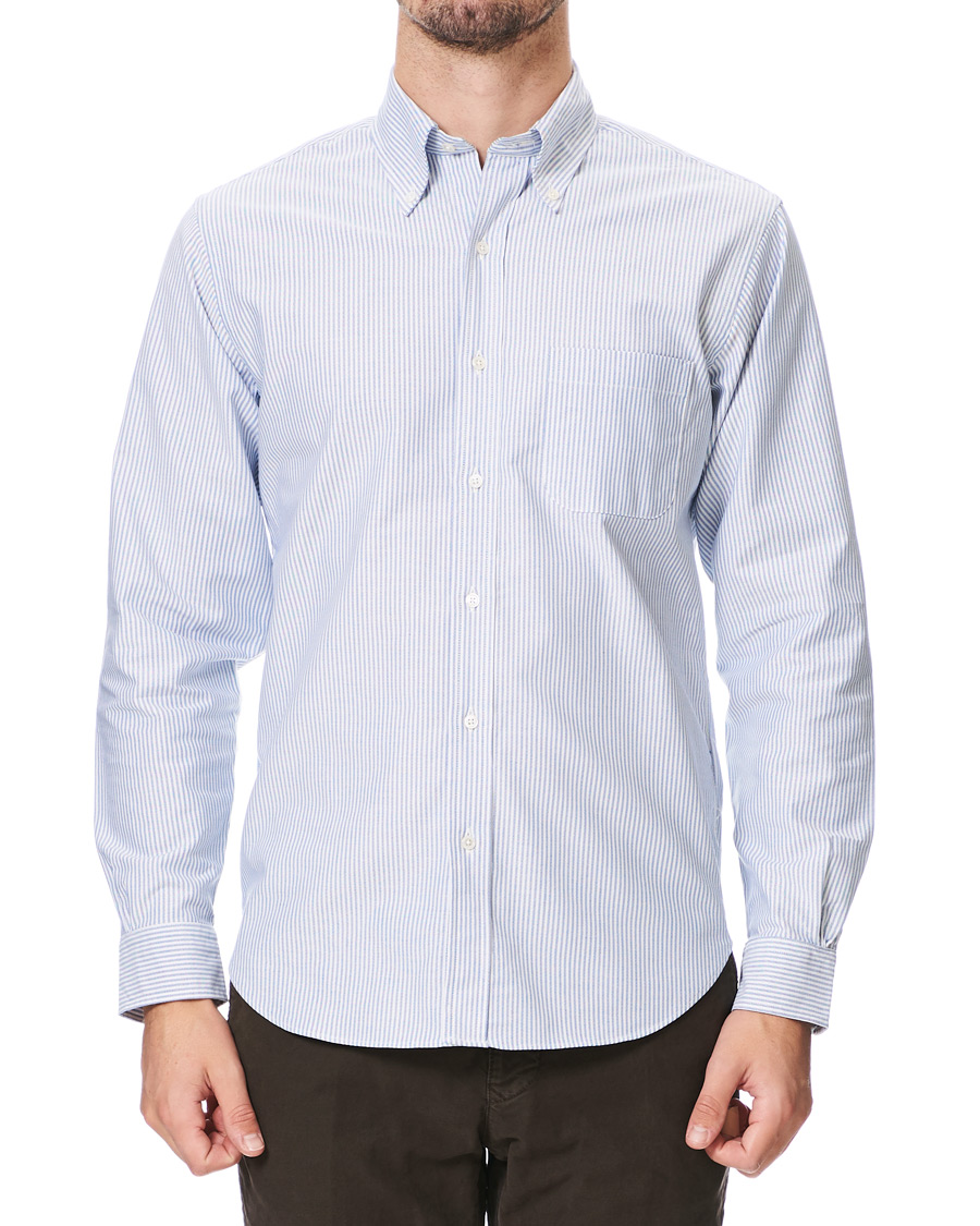 Homme | Chemises | Brooks Brothers | Regent Fit Supima Cotton Oxford Shirt White/Blue