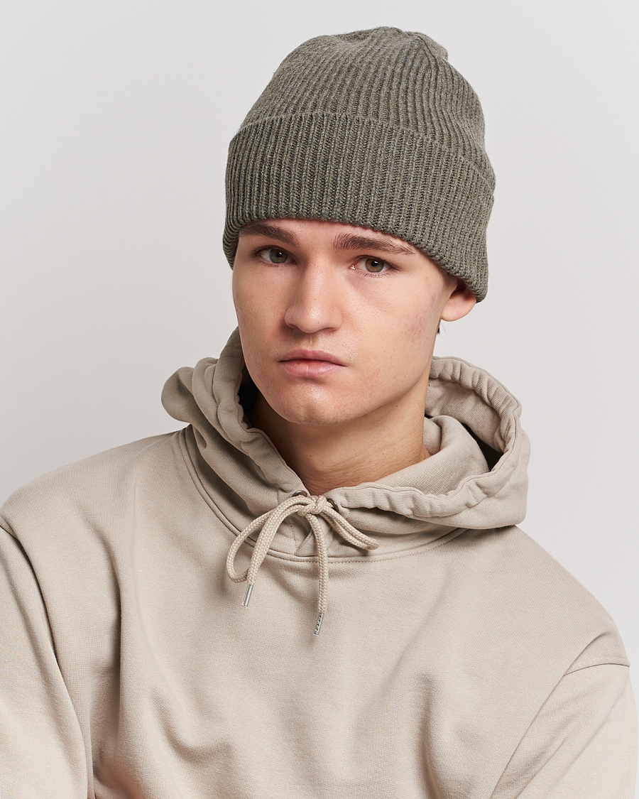 Homme | Bonnets | Colorful Standard | Merino Wool Beanie Dusty Olive