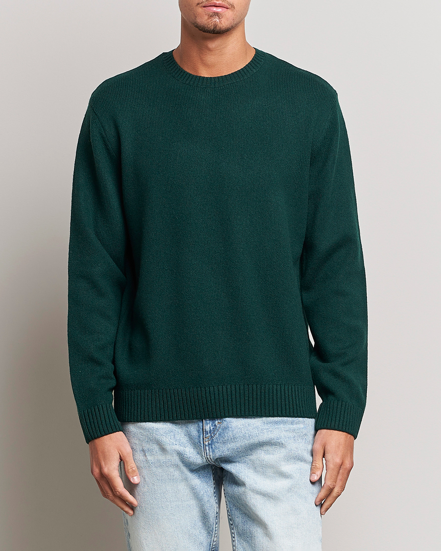 Homme |  | Colorful Standard | Classic Merino Wool Crew Neck Emerald Green
