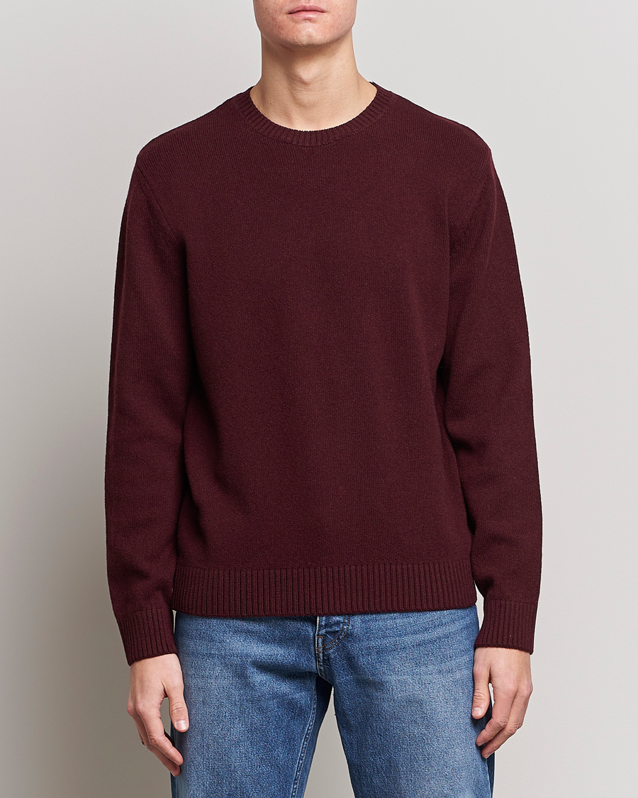 Homme | Sections | Colorful Standard | Classic Merino Wool Crew Neck Oxblood Red