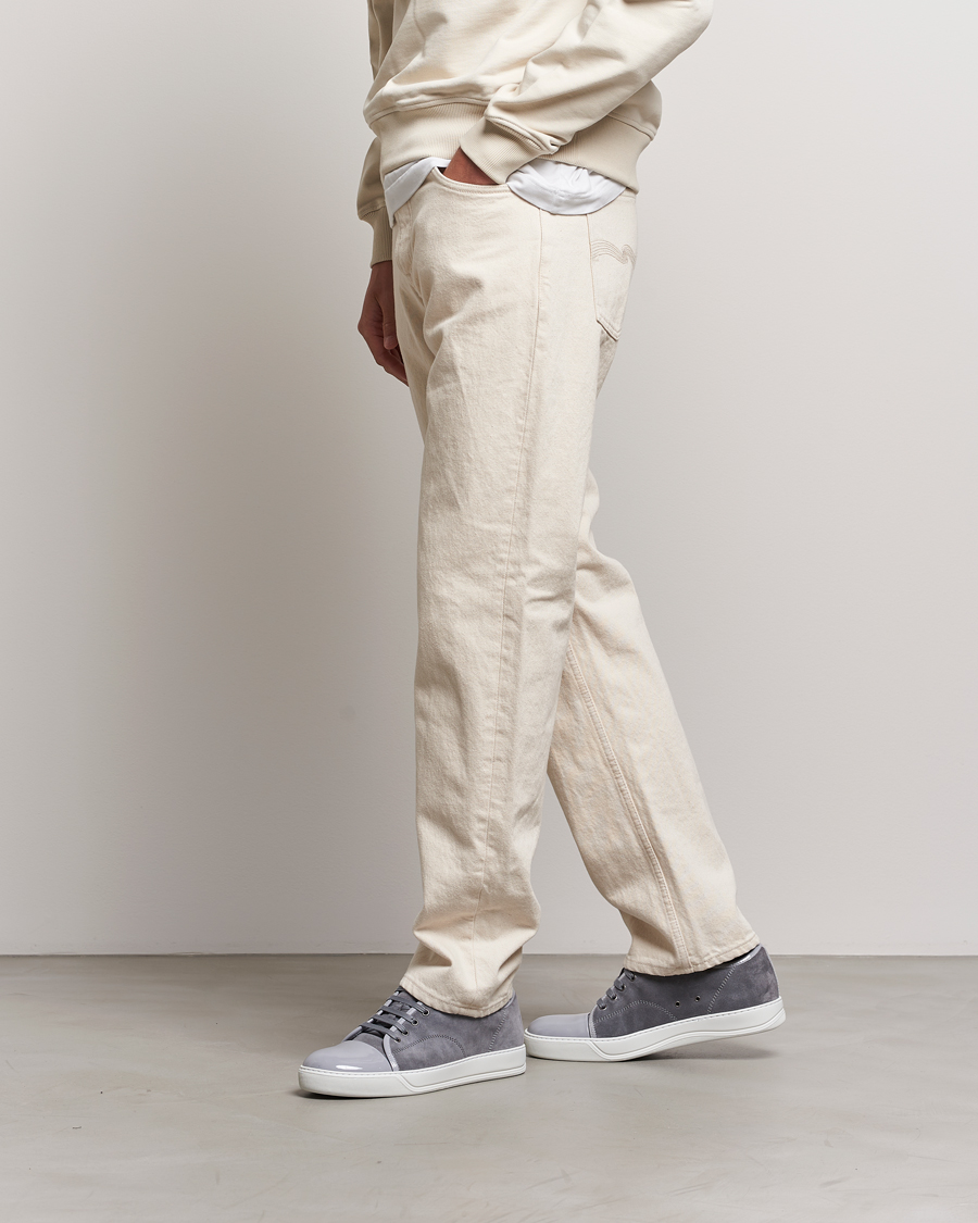 Homme |  | Lanvin | Patent Cap Toe Sneaker Light Grey