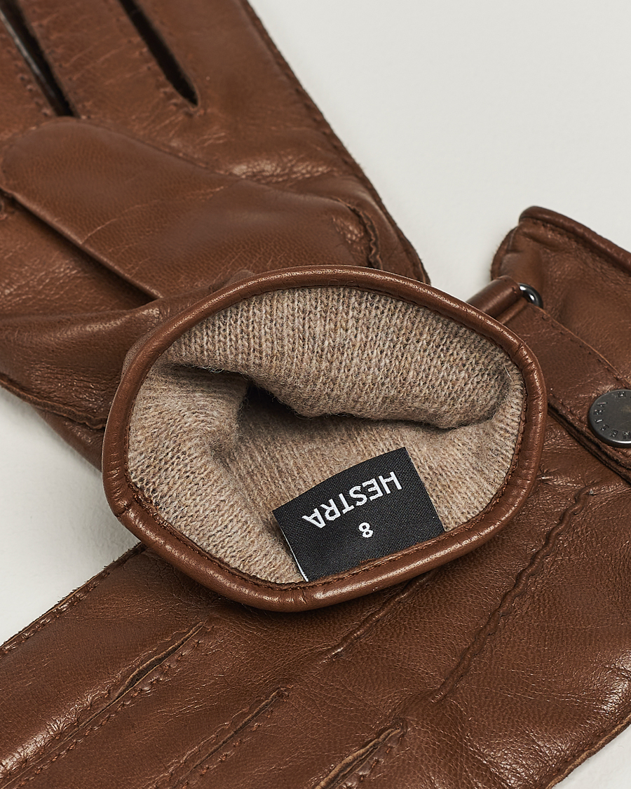 Homme | Accessoires chauds | Hestra | Jake Wool Lined Buckle Glove Light Brown