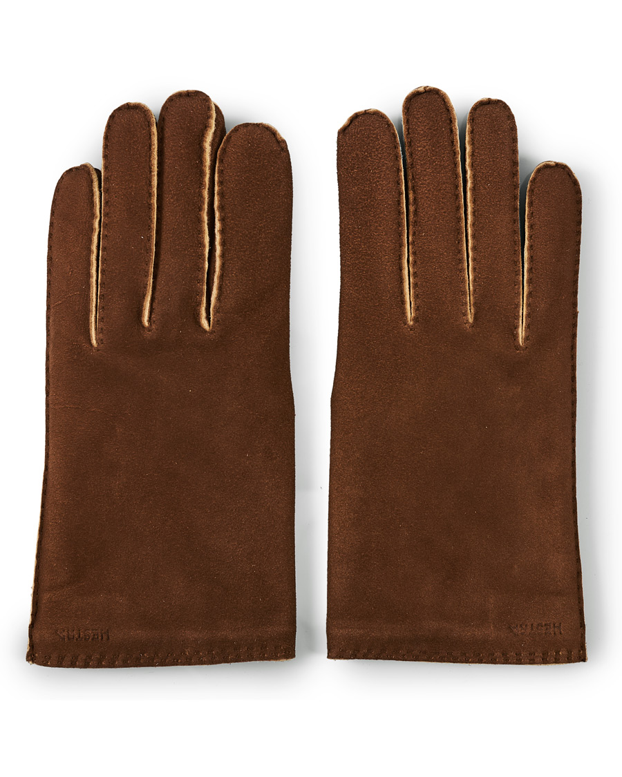 Homme | Hestra Philippe Chamoise Wool Lined Glove Brown | Hestra | Philippe Chamoise Wool Lined Glove Brown
