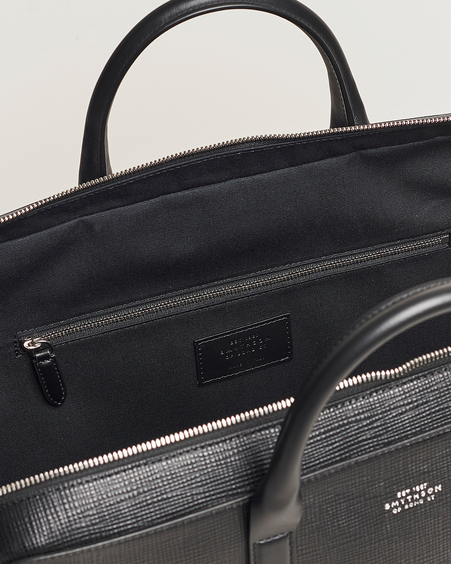 Homme | Smythson Panama Lightweight Briefcase Black | Smythson | Panama Lightweight Briefcase Black