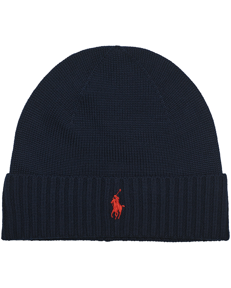 Homme | Polo Ralph Lauren Merino Wool Beanie Piper Navy | Polo Ralph Lauren | Merino Wool Beanie Piper Navy