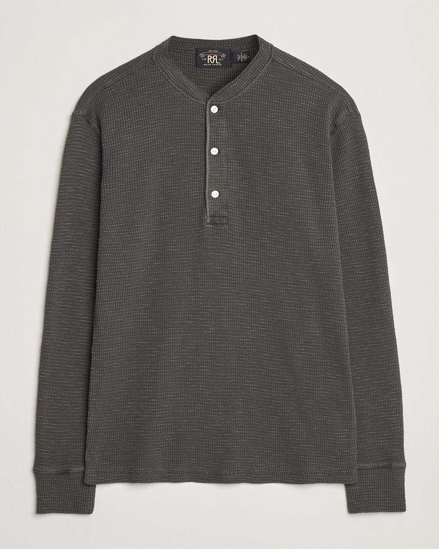 Homme | Pulls Et Tricots | RRL | Long Sleeve Henley Faded Black