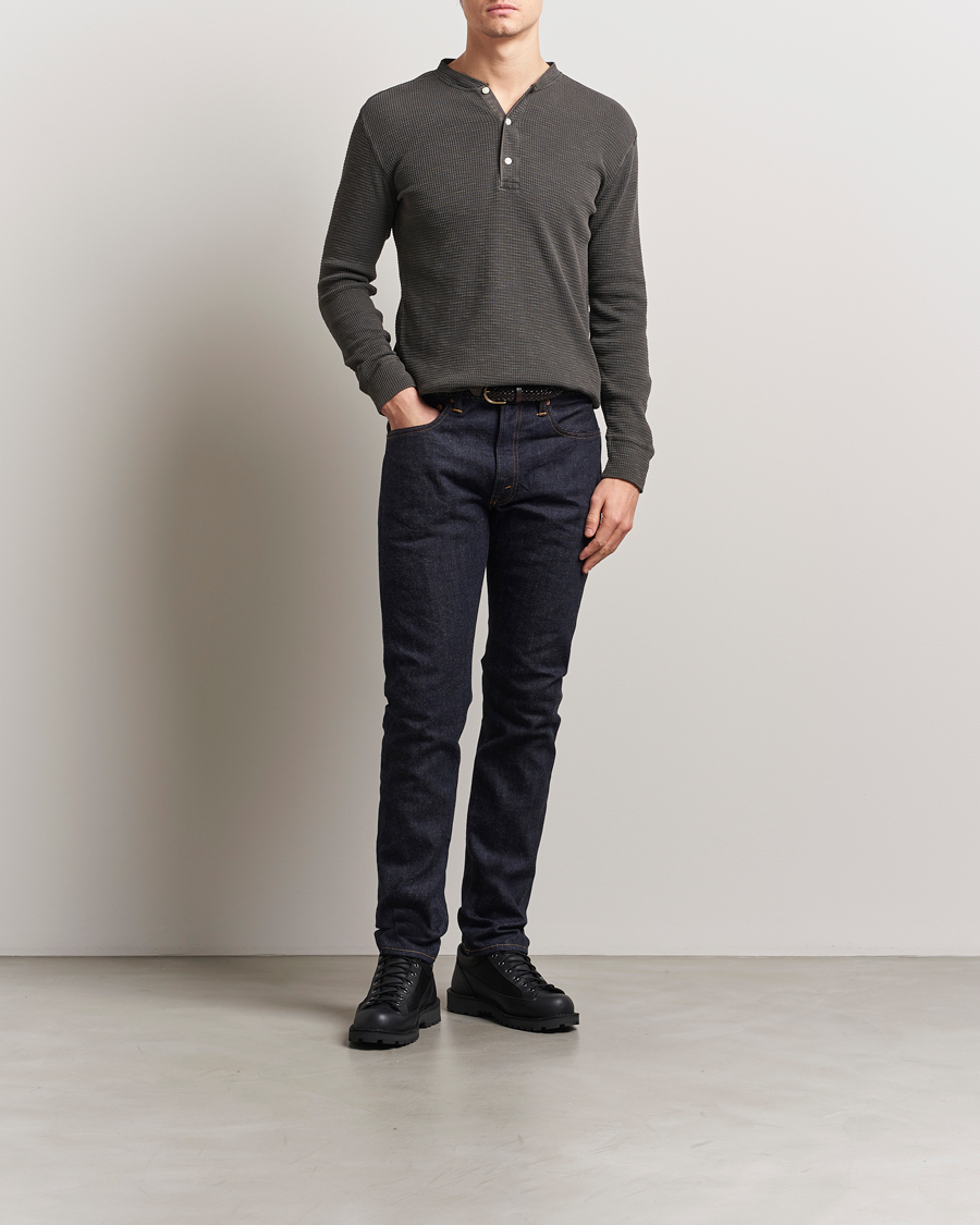 Homme | Pulls Et Tricots | RRL | Long Sleeve Henley Faded Black