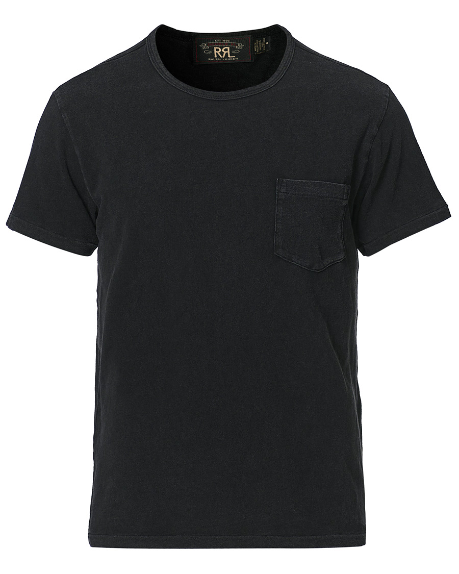 Homme | T-shirts | RRL | Washed Pocket Tee Black Indigo