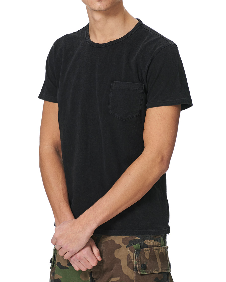Homme | T-shirts | RRL | Washed Pocket Tee Black Indigo