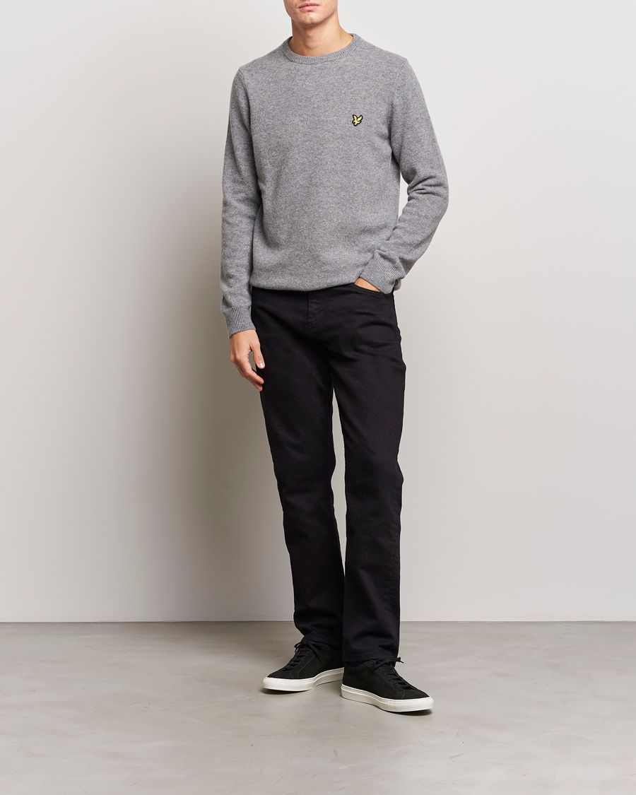 Homme | Pulls Et Tricots | Lyle & Scott | Lambswool Crew Neck Pullover Mid Grey Melange