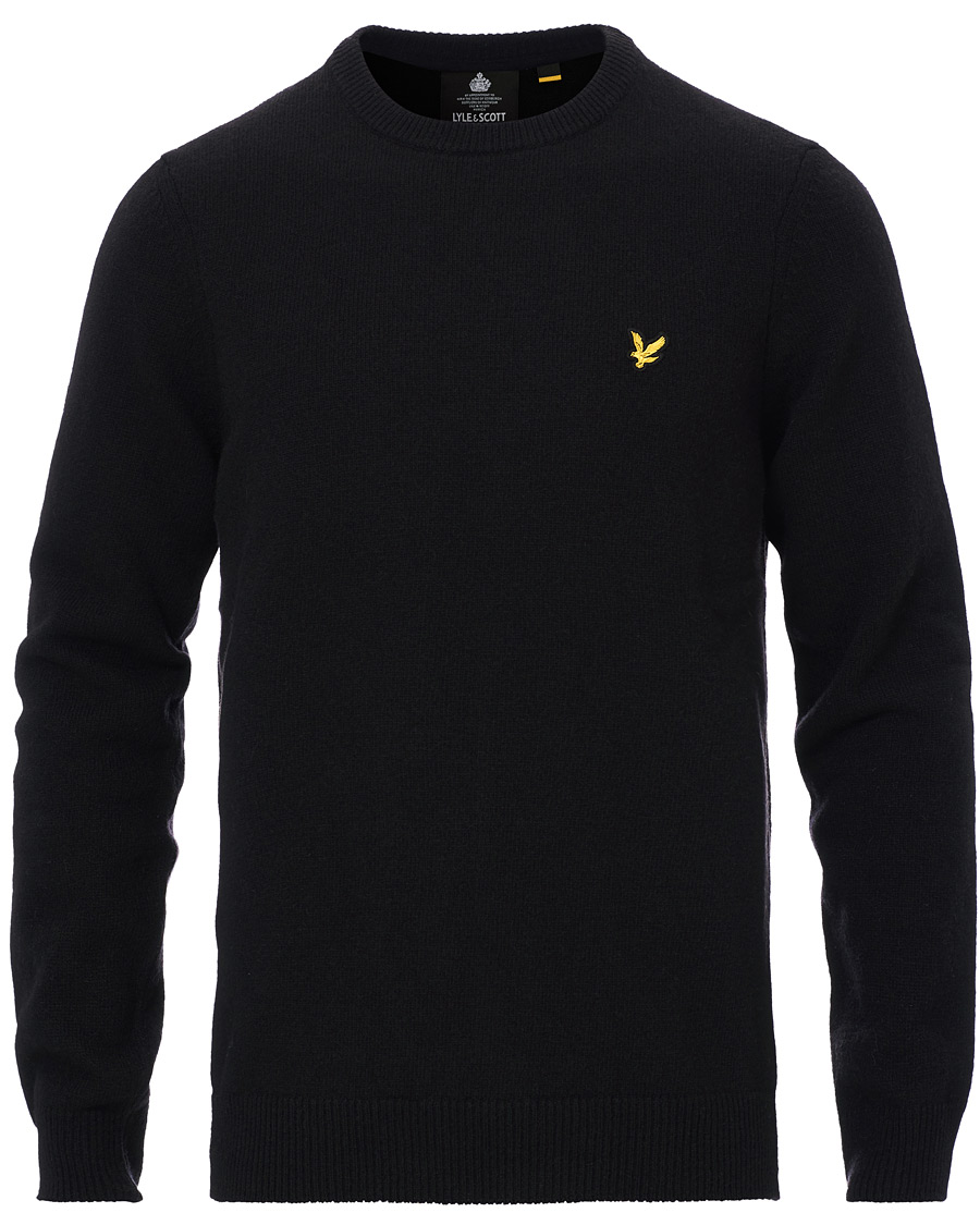 Homme | Pulls Et Tricots | Lyle & Scott | Lambswool Crew Neck Pullover Black